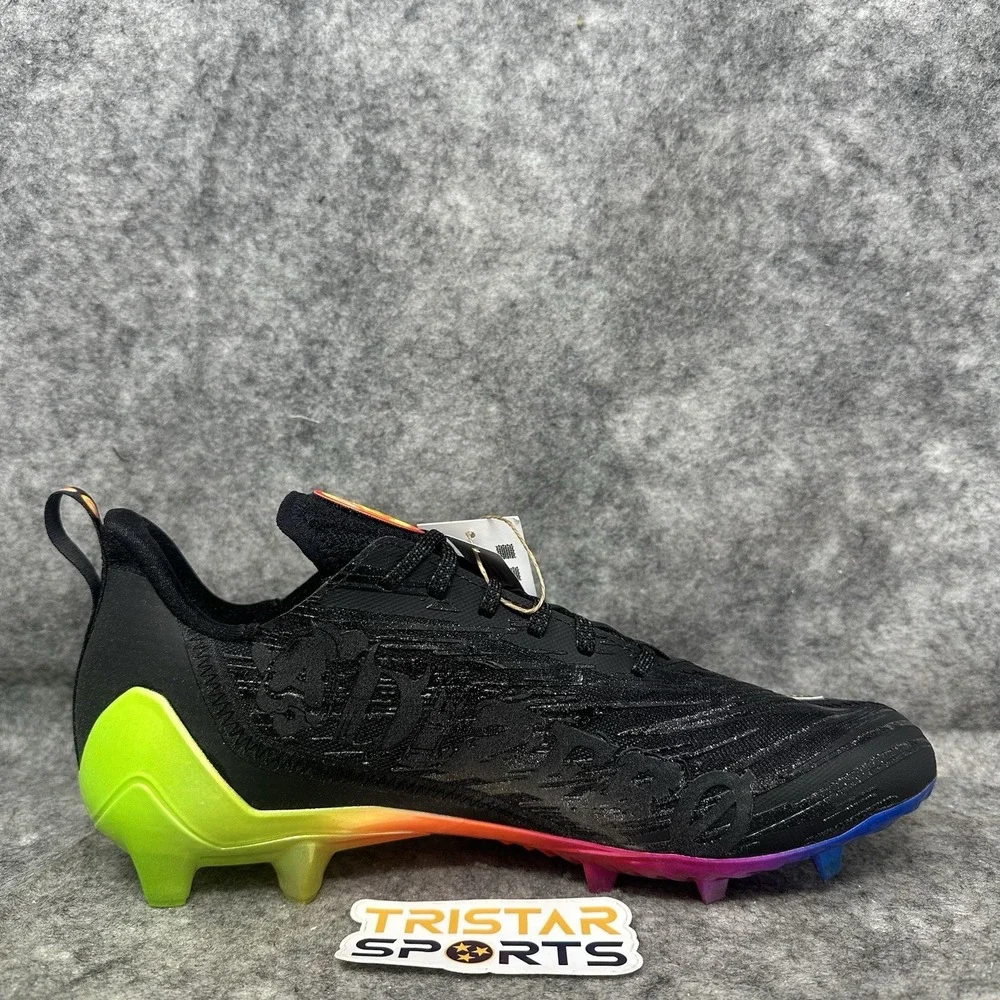 Adidas Adizero Football Cleats Mens Size 11.5 Black Big Mood Emojis GW7620